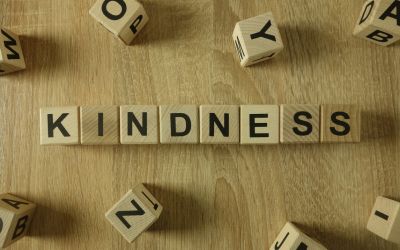 Photo of letter blocks spelling out Kindness, to illustrate the article Stories of Kindness in the Bible